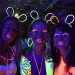 Karanlıkta Parlayan Fosforlu Glow Taç Fosforlu Renkli Taç 6 Adet-1