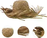 Tropikal Parti Naturel Hasır Hawaii Şapkası 13x36 cm-1