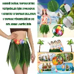 Tropikal Esintili Hawaii Yapraklı Parti Eteği Yetişkin Boy-1