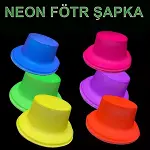 Neon Partisi Sarı Renk Plastik Fötr Şapka-2