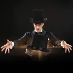 Yetişkinler İçin Siyah Renk Ringmaster Sihirbaz Şapkası Silindir Şapka-2