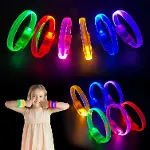 Festival &amp; Parti LED Bileklik Baskı Yapılabilir 3 Farklı Mod Işıklı 1 Adet-4