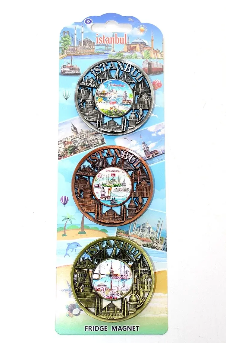 İstanbul Temalı Metal Magnet 3'lü Set Alk2890
