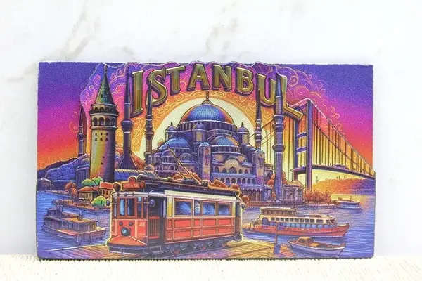 Ahşap İstanbul Temalı Magnet Alk4359
