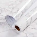 Beyaz Mermer Desenli Yapışkanlı Tezgah Folyosu (3 mt.x 60 cm)-1