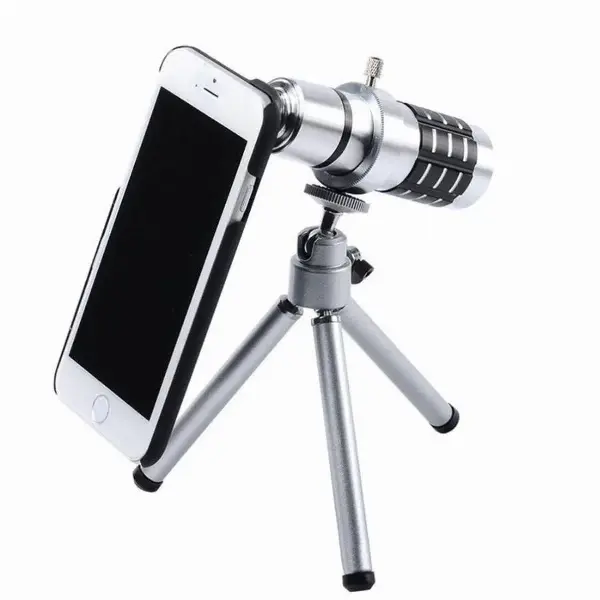 İphone5,5s,i̇phone4.4s Için Alüminyum 14x Optik Zoom Yakından Görüntü Çekme Dürbün