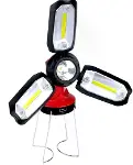 Polizei P-8801 ŞARJLI KATLANABİLİR 3XCOB LED+ 3W LED ÇOK FONKSİYONLU KAMP FENERİ-2