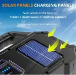 Polizei P-880A Solar Powerbanklı Şarjlı Taşınabilir Güçlü Fener-5