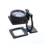 Tekstilciler Için  Kumaş Kontrolü Büyüteç,katlanan, Metal 15x Büyütme-1