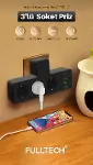 Ftr-12 Termal Akım Korumalı Isıya Dayanıklı 3’lü Priz 3x Usb 1x Type-c-2