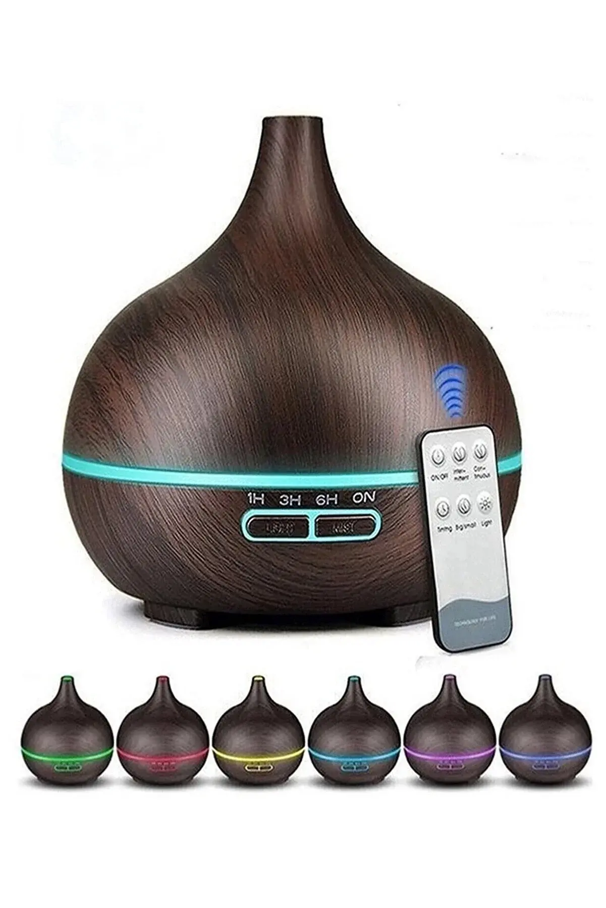 Hava Nemlendirici 7 Led Işıklı Aromatik Oda Kokusu 550 Ml Kahve Aroma Difüzörü Buhar Makinası
