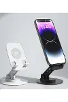 Vothoon Dudao F17s  Masaüstü Telefon Tutucu Döner Tabanı Alüminyum Paslanmaz Çelik Katlanabilir-4