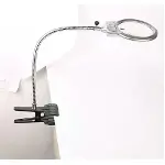 2.5x90 Mm 5x24 Mm Büyüteç, Mandallı Metal Hortumlu Masa Üstü Büyüteç-5