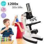 Mikroskop Taşınabilir Set 28 Parça Eğitim Mikroskop Kiti 300x 600x Ve 1200x Çocuklara-2