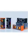 Şeffaf Mecha Müzik TWS Stereo RGB İşıklı Hoparlör Kablosuz Bluetooth 5.0 Taşınabilir Hoparlör V9-5