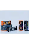 Şeffaf Mecha Müzik TWS Stereo RGB İşıklı Hoparlör Kablosuz Bluetooth 5.0 Taşınabilir Hoparlör V9-6