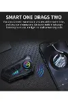Y10 Kask Kulaklık Bluetooth Motosiklet Kulaklık 5,3 Bluetooth Intercom Motorsiklet Kulaklık-5