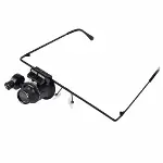 Gözlük Model 20x16mm Optik Lens Led Işık Monoküler Büyüteç-3