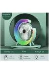 Masaüstü Vantilatör Usb Şarjlı Rgb Led Işıklı 3 Kademeli 180° Ayarlanabilir Soğutucu Fan Yeşil-1