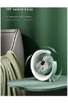 Masaüstü Vantilatör Usb Şarjlı Rgb Led Işıklı 3 Kademeli 180° Ayarlanabilir Soğutucu Fan Mavi-7