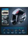 Q28 Motosiklet Kask Bluetooth Kulaklık 1080p Kamera Interkom Kulaklık Su Geçirmez Intercom-5