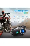 Q28 Motosiklet Kask Bluetooth Kulaklık 1080p Kamera Interkom Kulaklık Su Geçirmez Intercom-6
