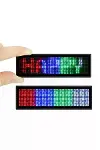 Matrix Kayan Led Yaka Rozeti Mobil Kontrollü Dijital Etiket 9×3CM-5