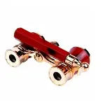 Nefis Işlemeli, Tiyatro / Opera Dürbünü 3x25 Prinç Metal Kaplamalı Retro Kahverengi-7