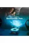 Waves Nostalji Plak Görünümlü Bluetooth Hoparlör 3D Ses Dalgası Retro Müzik Plak Mavi-3