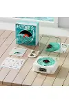 Waves Nostalji Plak Görünümlü Bluetooth Hoparlör 3D Ses Dalgası Retro Müzik Plak Mavi-4