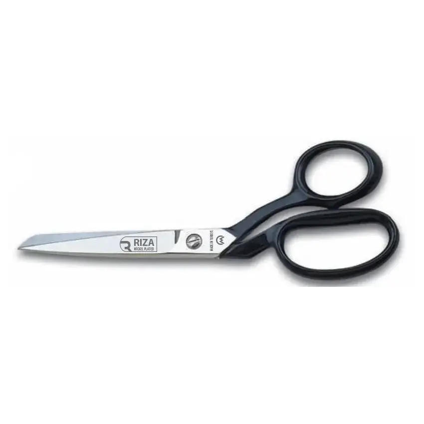A4115-9 Tekstil / Yatık Regula Makası No: 9 İnç / 22,86 Cm - Nikel Kaplama, Siyah Saplı