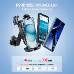 360° Derece Ayarlanabilen Gidon Bağlantılı Bisiklet Motosiklet için ABS 4-7.8″ inç Telefon Tutucu-3