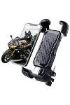 360° Derece Ayarlanabilen Gidon Bağlantılı Bisiklet Motosiklet için ABS 4-7.8″ inç Telefon Tutucu-1
