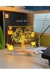 LED Işıklı Çizim Yazı Tahtası Ayarlanabilir Stant ve Kalemleri ile 20 X 20-2