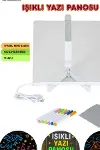 LED Işıklı Çizim Yazı Tahtası Ayarlanabilir Stant ve Kalemleri ile 20 X 20-5
