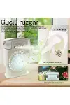 Şarjlı 600 ml Su Hazneli Taşınabilir Masaüstü Vanilatör  Güçlü Fan ve 2000 mAh Pil siyah-3