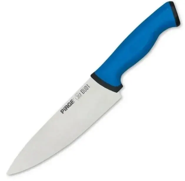 34161 Duo Şef Bıçağı 21 Cm - Mavi Kaymaz Sap