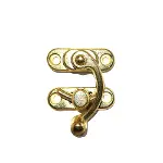 Yay Gözü, Ahşap Kutu Klipsi - Küçük 28x33 mm, Sarı, 100 Adet-2