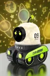 Robot Projeksiyon Gece Lambası Hoparlörlü Şarjlı Yıldızlı Gökyüzü Temalı LED Projeksiyon Lambası-1