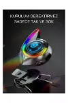 Y21 Rgb Işık Efektli Intercom Bluetooth Motosiklet Kask Kulaklığı Intercom Kulaklık-6