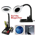 Esnek 5x /10x,40 Led Işıklı Büyüteç ,lamba  Büyüteç Okuma, Çalışma Lehim Masa Lambası A808-2