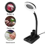 Esnek 5x /10x,40 Led Işıklı Büyüteç ,lamba  Büyüteç Okuma, Çalışma Lehim Masa Lambası A808-3