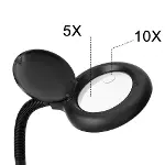 Esnek 5x /10x,40 Led Işıklı Büyüteç ,lamba  Büyüteç Okuma, Çalışma Lehim Masa Lambası A808-6