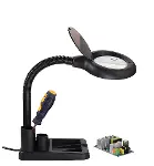 Esnek 5x /10x,40 Led Işıklı Büyüteç ,lamba  Büyüteç Okuma, Çalışma Lehim Masa Lambası A808-7