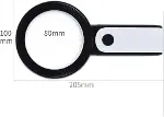30x 12ışıklı Büyüteç Taşınabilir Çıft Katmanlı Optik Cam Okuma Büyüteç 229018-3
