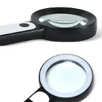 30x 12ışıklı Büyüteç Taşınabilir Çıft Katmanlı Optik Cam Okuma Büyüteç 229018-6
