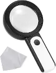 30x 12ışıklı Büyüteç Taşınabilir Çıft Katmanlı Optik Cam Okuma Büyüteç 229018-1