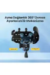 Ayna Bağlantılı Güneş ve Yağmur Korumalı 360° Derece Ayarlanabilir Motosiklet Telefon Tutucu-8