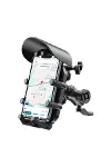 Ayna Bağlantılı Güneş ve Yağmur Korumalı 360° Derece Ayarlanabilir Motosiklet Telefon Tutucu-1