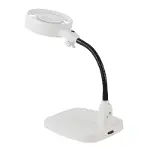 Masaüstü 10x Led Işıklı Büyüteç Okuma El Sanatları Onarım Büyüteç 7765-6
